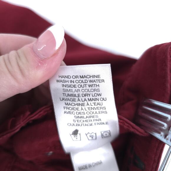 Articles of Society Size 24 Mya Scarlet Bright Maroon Denim Stretchy Skinny Jean - Picture 7 of 11